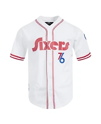 Pro Standard Men's White Philadelphia 76ers 2024/25 City Edition Mesh Baseball Jersey