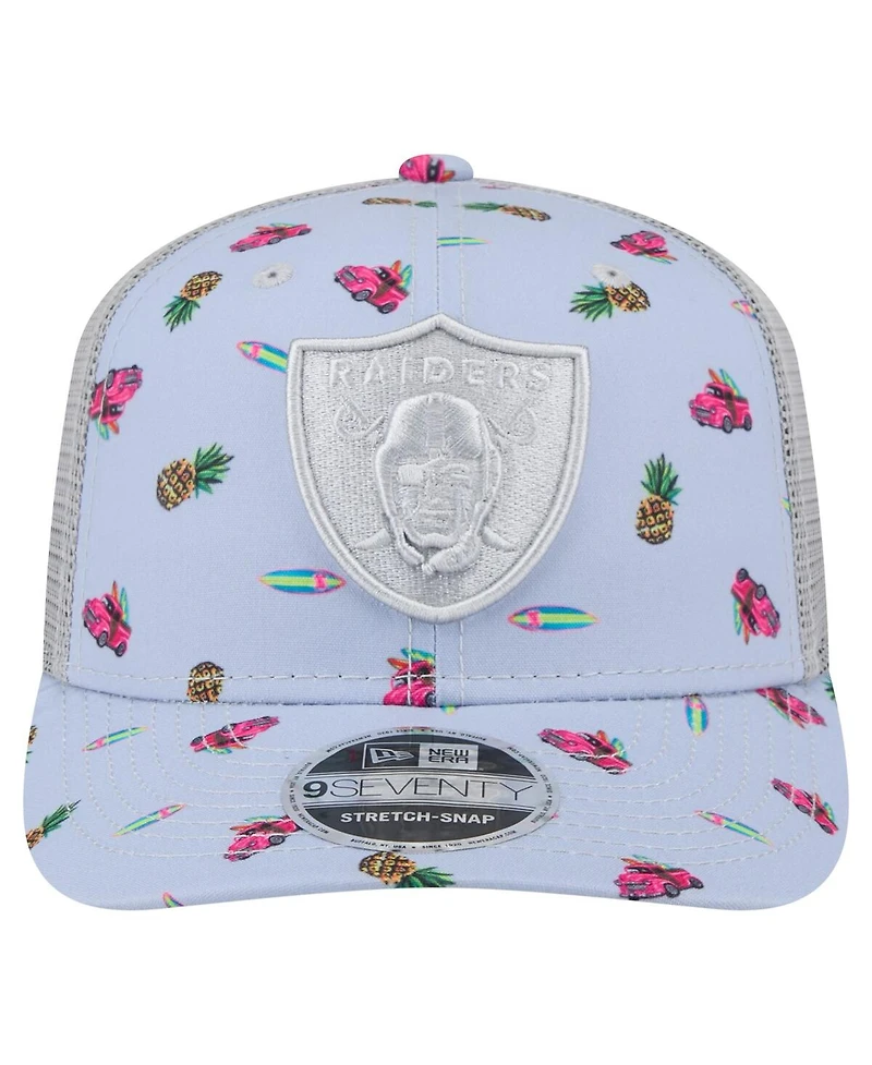 New Era Men's Light Blue Las Vegas Raiders Adventure Surfboard 9SEVENTY Adjustable Hat