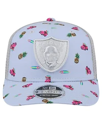 New Era Men's Light Blue Las Vegas Raiders Adventure Surfboard 9SEVENTY Adjustable Hat