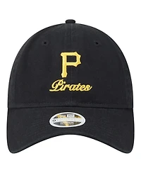 New Era Women's Black Pittsburgh Pirates Preppy Team 9TWENTY Adjustable Hat