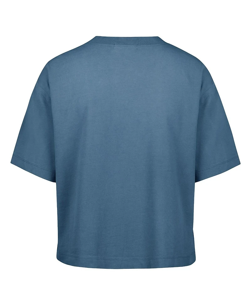 '47 Brand Women's Mineral Blue Chicago Bears Florentina Montauk Cropped T-Shirt