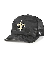 '47 Brand Men's Black New Orleans Saints Fiji Trucker Adjustable Hat