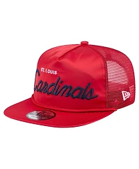 New Era Men's Red St. Louis Cardinals Retro Satin Script Golfer Adjustable Hat