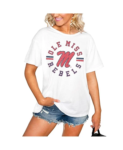 Gameday Couture Women's White Ole Miss Rebels Vintage Days Easy T-Shirt