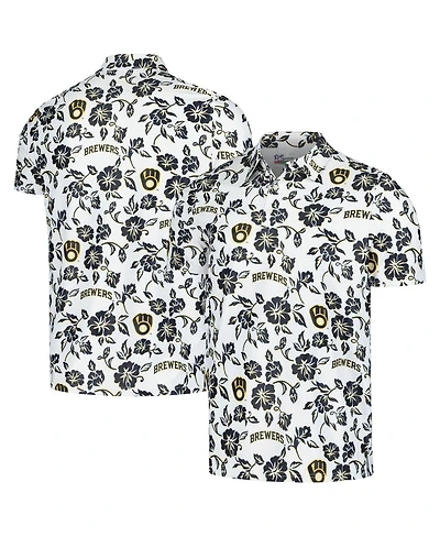 Reyn Spooner Men's White Milwaukee Brewers Pua Performance Polo Shirt