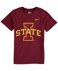 Nike Big Boys and Girls Cardinal Iowa State Cyclones Cotton Logo T-Shirt