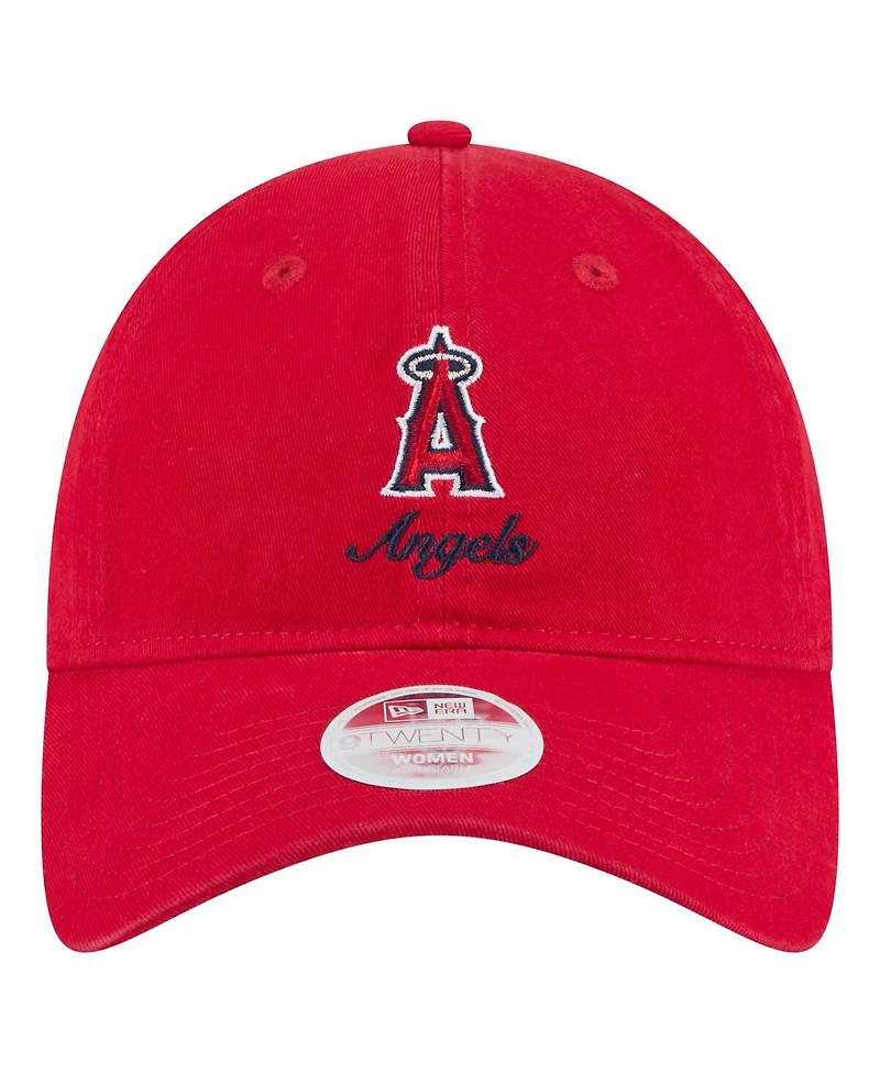 New Era Women's Red Los Angeles Angels Preppy Team 9TWENTY Adjustable Hat