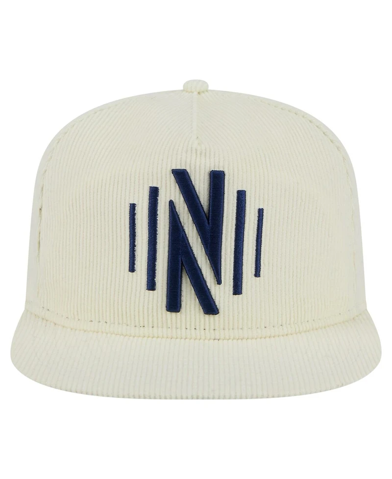 New Era Men's Cream Nashville Sc 2025 Kickoff Snapback Golfer Hat