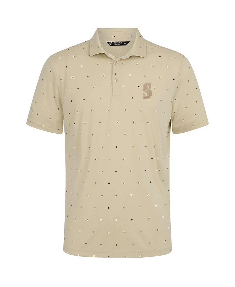 LevelWear Men's Cream Seattle Mariners Vision Polo Shirt