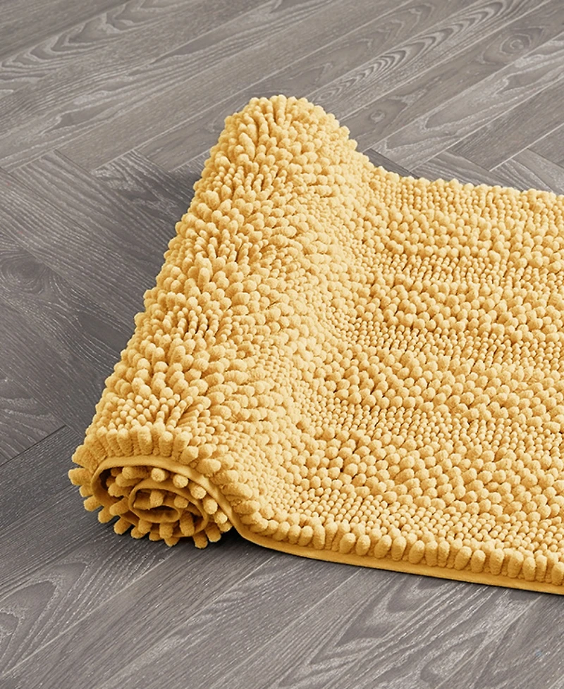 Laura Ashley Astor Chenille Bath Mat, 24" x 60"