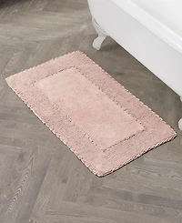 Laura Ashley Cotton Ruffled Bath Rug, 27" x 45"