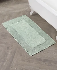 Laura Ashley Cotton Ruffled Bath Rug, 27" x 45"