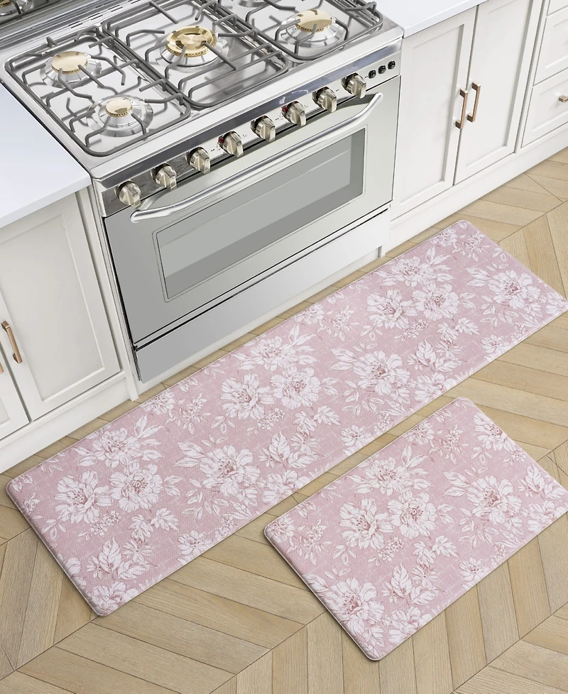Laura Ashley Iris Ant-Fatigue 2-Pc. Wellness Mats