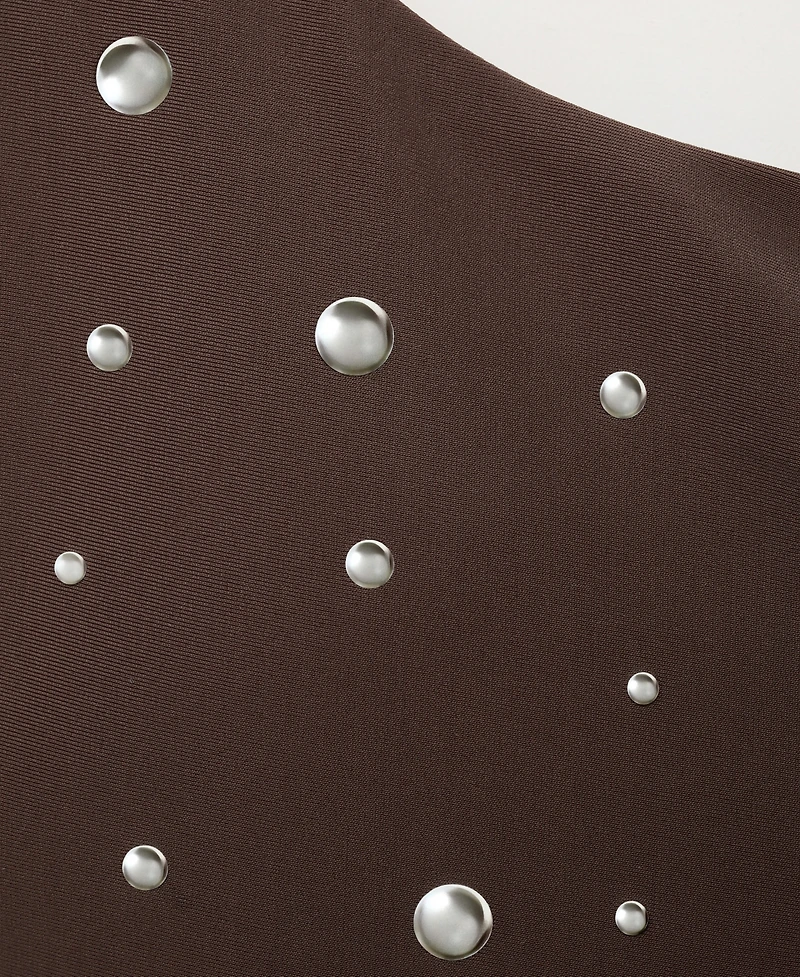 Mango Women's Metallic Details Asymmetrical Swimsuit