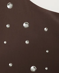 Mango Women's Metallic Details Asymmetrical Swimsuit