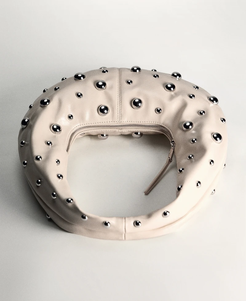 Mango Women's Studded Shoulder Bag