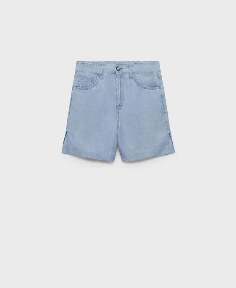 Mango Women's Straight Lyocell Bermuda Shorts