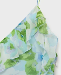 Mango Women's Ruffled Floral Print Dress