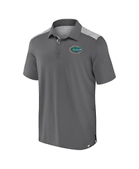 Fanatics Men's Gray Florida Gators Iconic Brushed Blocked Polo Shirt