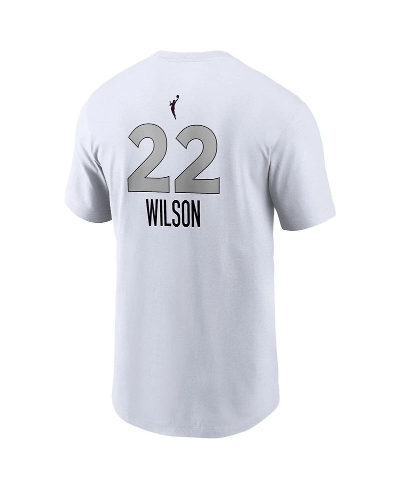 Nike Men's A'ja Wilson White Las Vegas Aces Heroine Edition Name Number T-Shirt