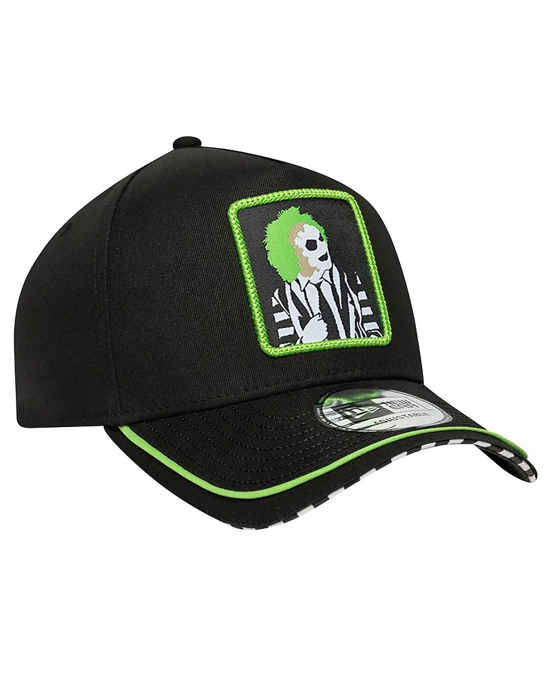 New Era Men's Black Beetlejuice Green Piping 9FORTY Adjustable Hat