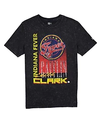 New Era Men's Caitlin Clark Black Indiana Fever Full Court Press Mineral Wash Player T-Shirt
