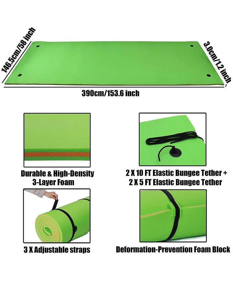 Hallolure Water Floating Mat Foam Pad