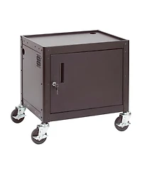 ECR4Kids Av Presentation Cart Stand with Storage Box, Black, 1
