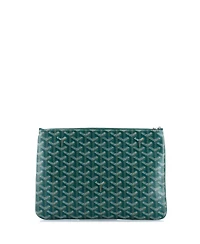 Pre-Owned Goyard Mm Senat Zip Pouch Coated Canvas