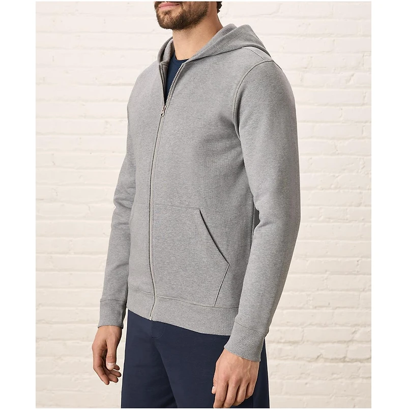Pact Men's Organic Cotton Cloud Brushed Fleece Zip Hoodie