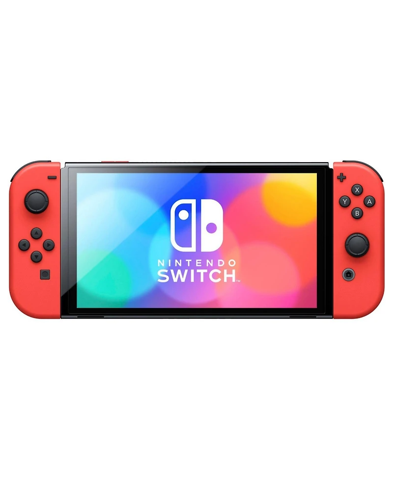 Nintendo Switch Oled Mario Red Edition with Pro Controller, MightySkins Console and Controller Skin Voucher, and 2 Year Cps Extended Warranty