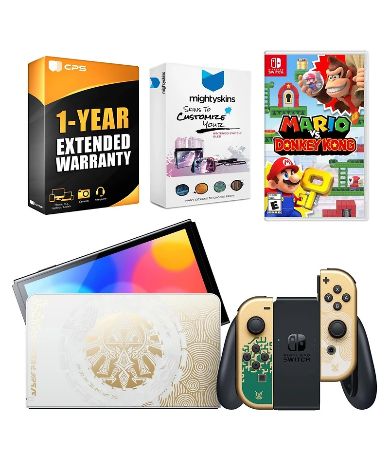 Nintendo Switch Oled Legend of Zelda: Tears of the Kingdom Edition with Mario vs. Donkey Kong