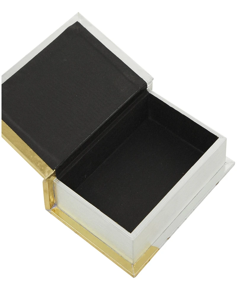 CosmoLiving Glam Faux Leather Box, Set of 3