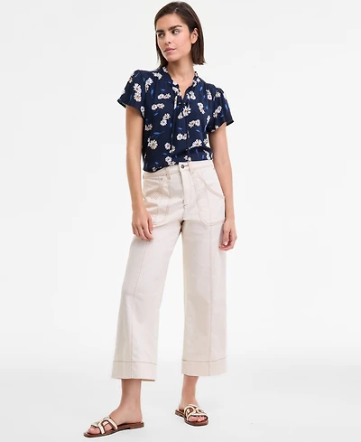Tommy Hilfiger Women's High Rise Wide-Leg Jeans
