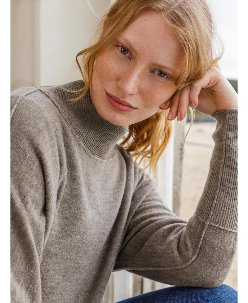 Celtic & Co. Women's Drape Funnel Neck Sweater