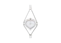 Peugeot Womens Silver Heart Shape Wire Watch with White dial