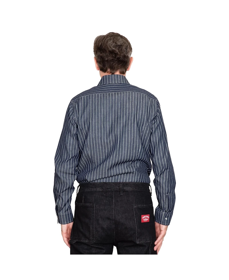 Level 7 Men's American Heritage Collection Indigo Stripe Shirt