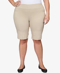 Ruby Rd. Plus Pull On Tech Bermuda Shorts