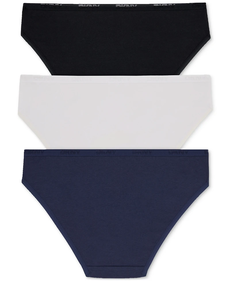 Dkny Women's Cotton Modal Bikini 3 Pack- DK8462P3