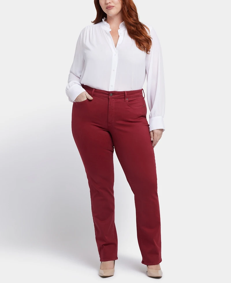 Nydj Plus Size Marilyn Straight Pull On Jeans