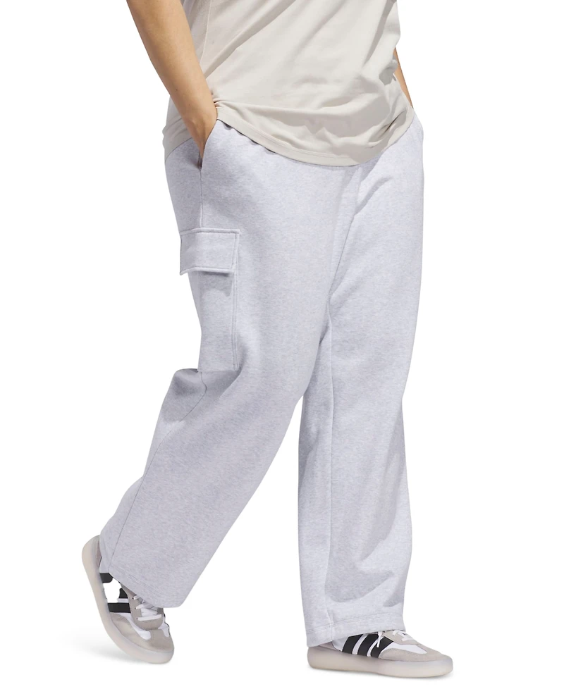 adidas Plus Essentials Fleece Logo Cargo Pants