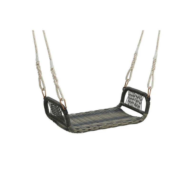 Wicker Porch Swing Seat with Cozy Armrests