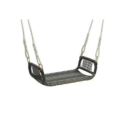 Wicker Porch Swing Seat with Cozy Armrests