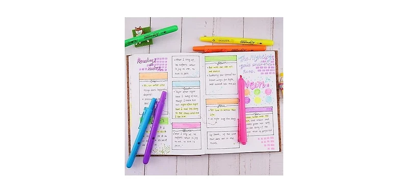 Writech Neon Retractable Highlighters - 12CT