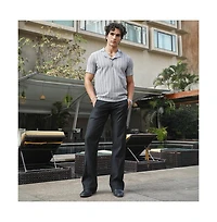Campus Sutra Men's Coin Grey Wicker-Tactitle Polo T-Shirt