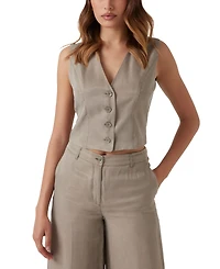 Guess Women's Celestine Fluid Button-Front Vest