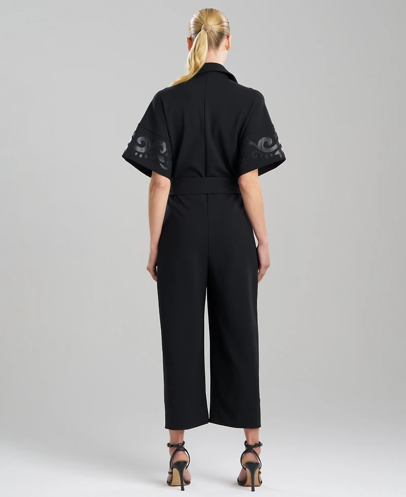 Natori Women's Belted Straight-Leg Jumpsuit