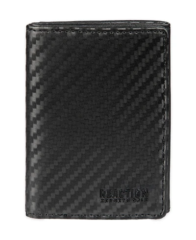 Kenneth Cole Reaction Men's Rfid Magnetic Carbon Fiber Z-Fold Trifold Wallet
