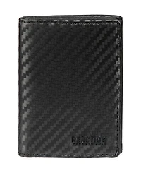 Kenneth Cole Reaction Men's Rfid Magnetic Carbon Fiber Z-Fold Trifold Wallet