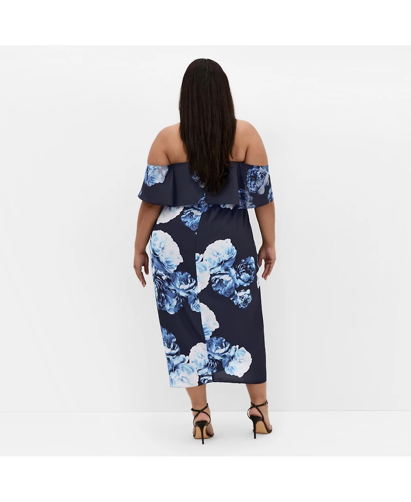 City Chic Plus Gina Print Dress
